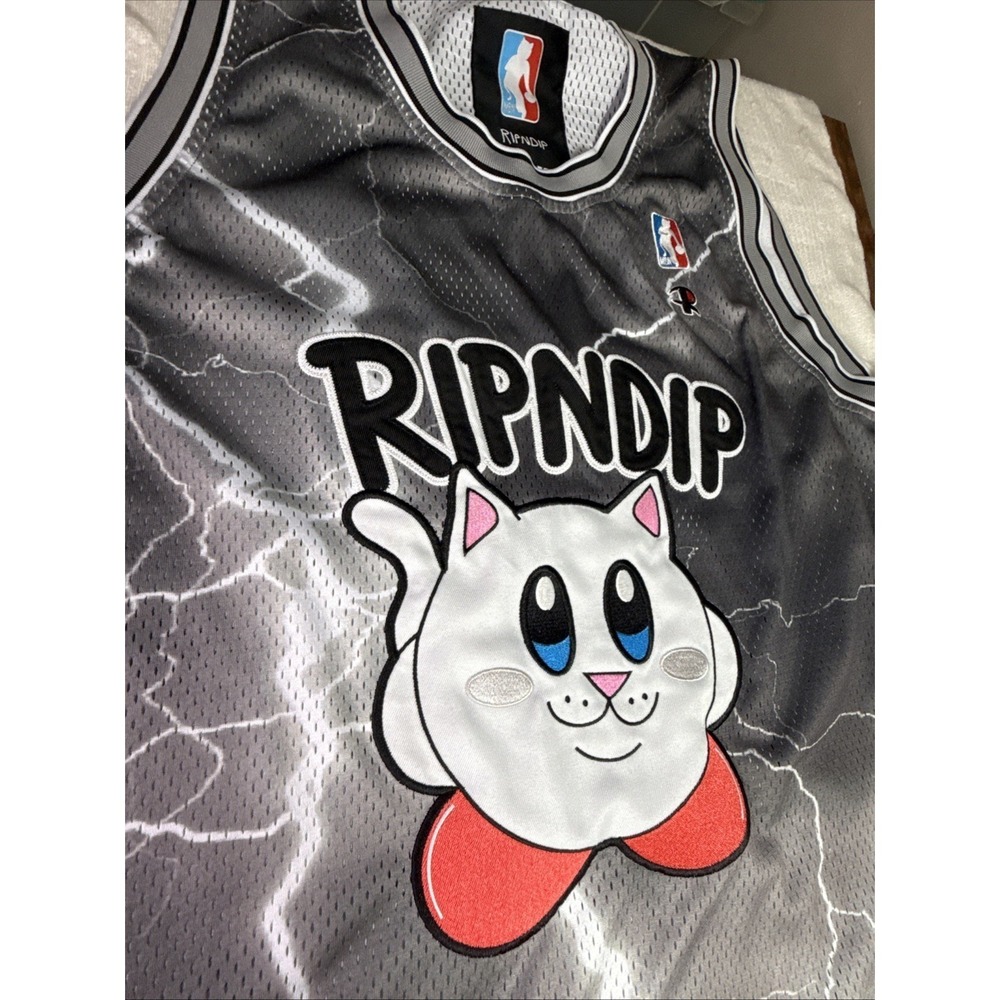 Ripndip Thunder  Lord Nermal Jersey Mitchell & Ness Lighting Xl Grey Limited HTF - Picture 12 of 14